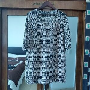 Dress XL Black and White 3/4 sleeves